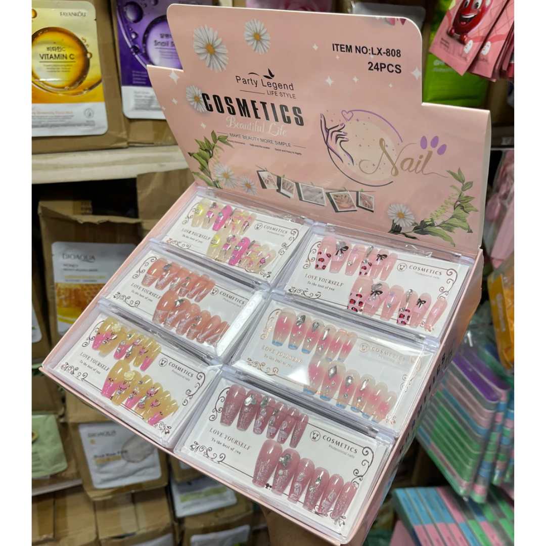 NEW 12pcs set nails, artificial nails, french nails, acrylic nails, nails kit, stickon/ presson artifical nails Mahdeel