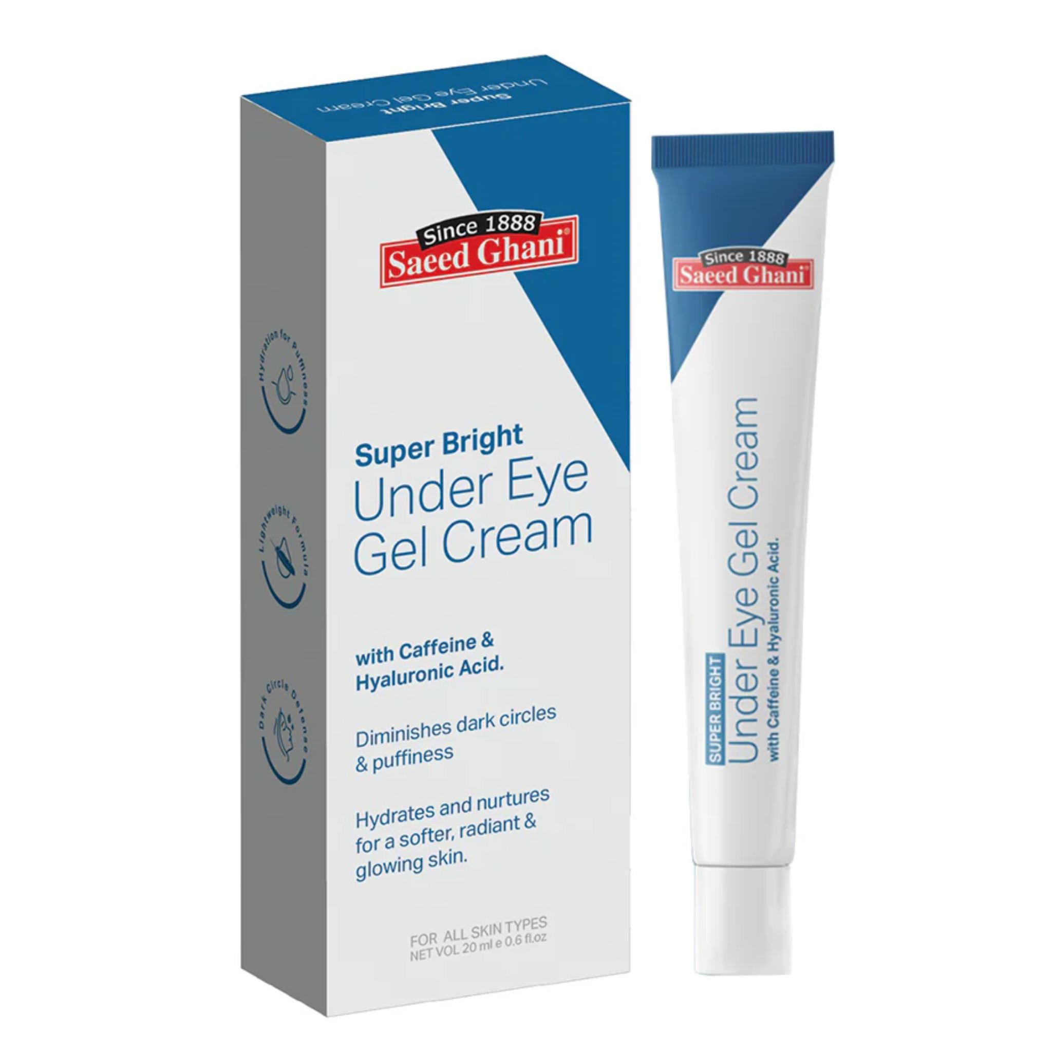 Super Bright Under Eye Gel Cream for Dark Circles & Puffiness SAEED GHANI